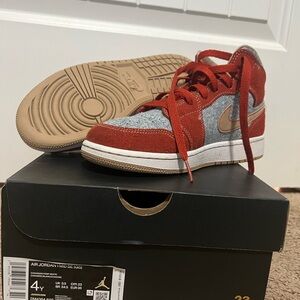 Nike Kids Red and Tan Sneakers